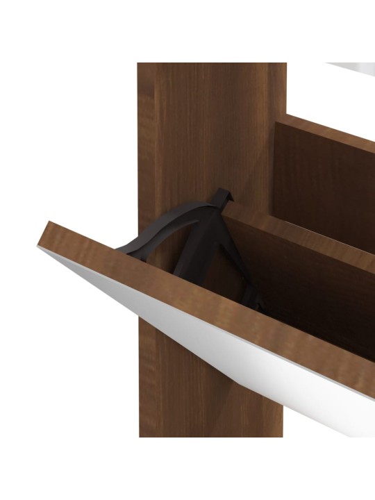 Apavu plaukts ar spoguli, 3 nodalījumi, ozolkoka, 63x17x102,5cm