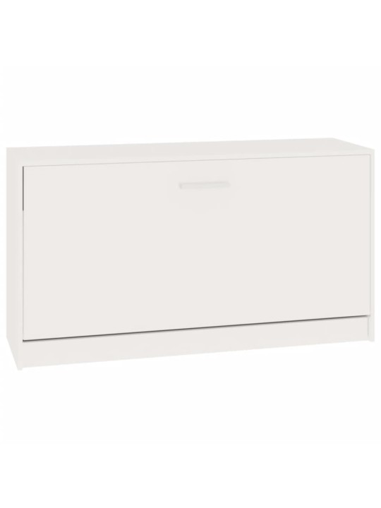 Apavu sols, spīdīgi balts, 80x24x45 cm, inženierijas koks