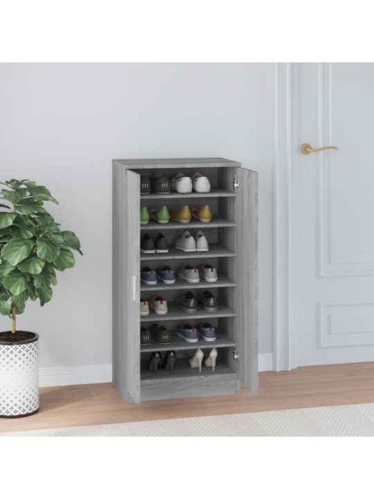 Apavu plaukts, 55x35x108 cm, pelēka koka krāsa, koks