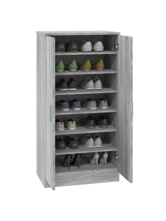 Apavu plaukts, 55x35x108 cm, pelēka koka krāsa, koks