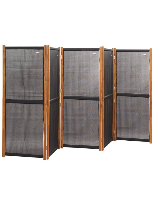 5-paneļu istabas aizslietnis, melns, 350x180 cm