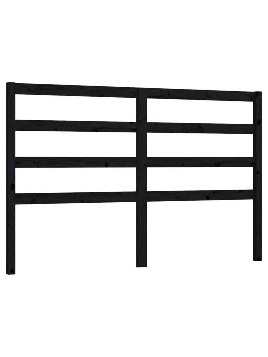 Gultas galvgalis, melns, 156x4x100 cm, priedes masīvkoks