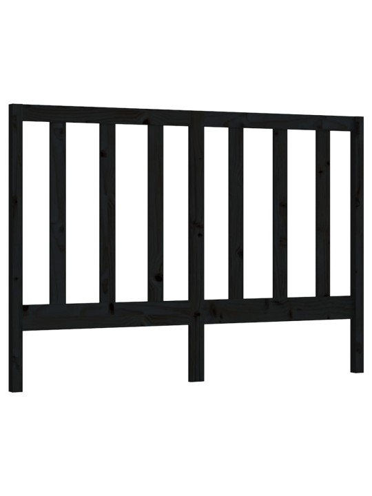 Gultas galvgalis, melns, 166x4x100 cm, priedes masīvkoks
