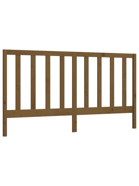 Gultas galvgalis, medus brūns, 206x4x100 cm, priedes masīvkoks