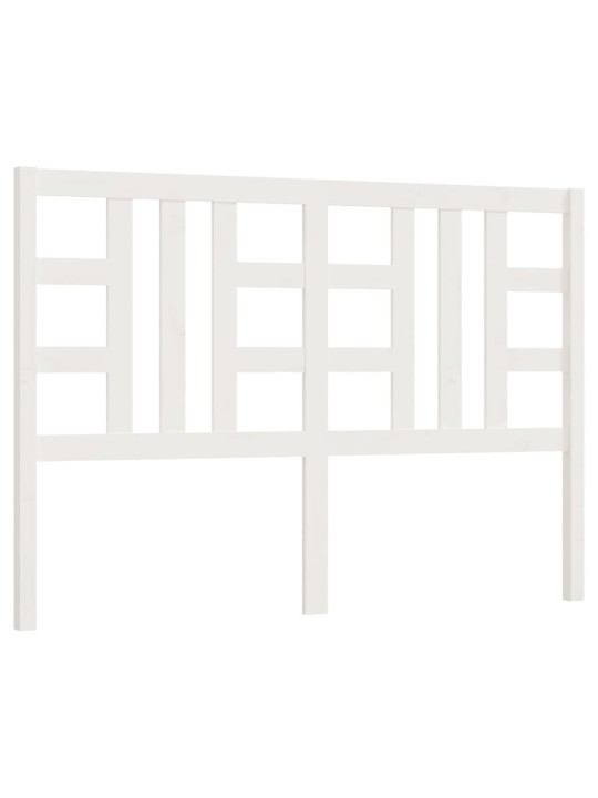 Gultas galvgalis, balts, 156x4x100 cm, priedes masīvkoks