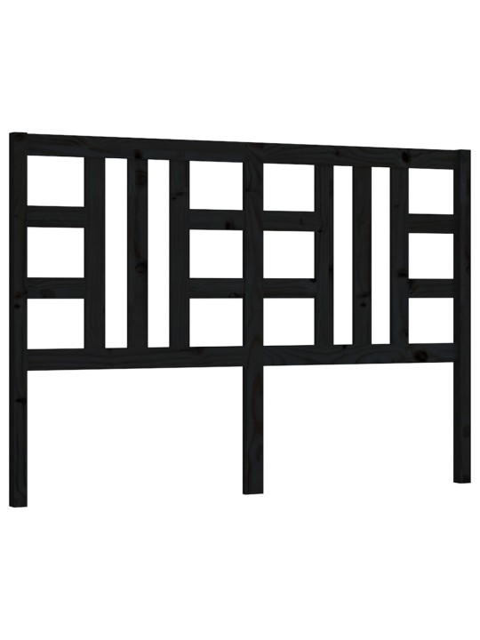 Gultas galvgalis, melns, 166x4x100 cm, priedes masīvkoks
