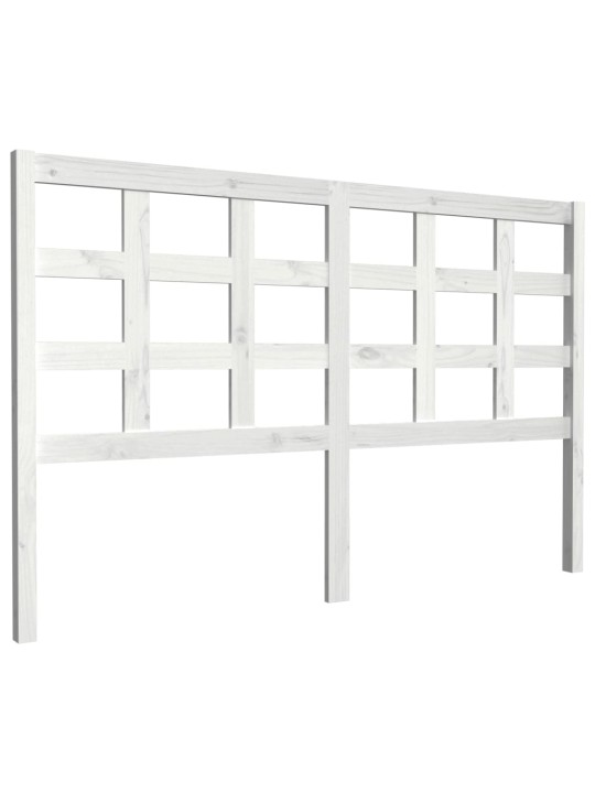 Gultas galvgalis, balts, 156x4x100 cm, priedes masīvkoks
