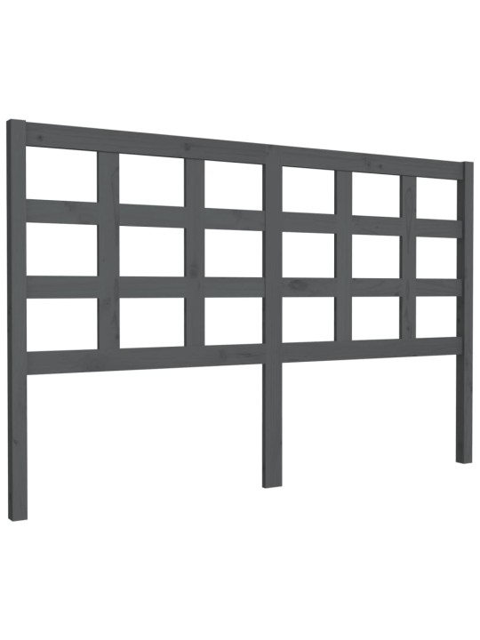 Gultas galvgalis, pelēks, 156x4x100 cm, priedes masīvkoks
