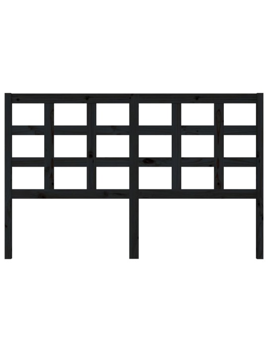 Gultas galvgalis, melns, 156x4x100 cm, priedes masīvkoks