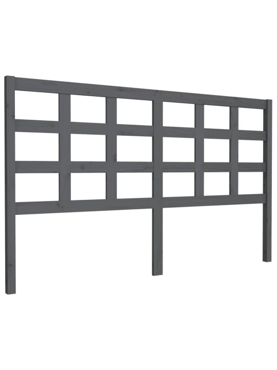 Gultas galvgalis, pelēks, 165,5x4x100 cm, priedes masīvkoks
