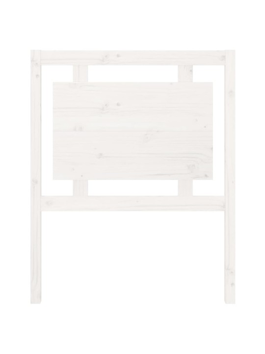 Gultas galvgalis, balts, 80,5x4x100 cm, priedes masīvkoks