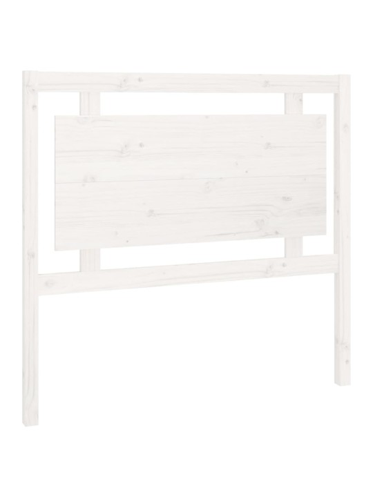 Gultas galvgalis, balts, 105,5x4x100 cm, priedes masīvkoks