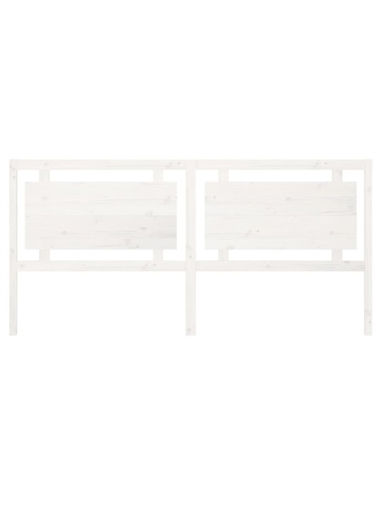 Gultas galvgalis, balts, 205,5x4x100 cm, priedes masīvkoks