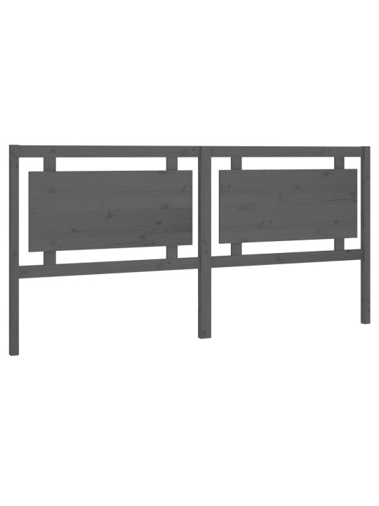 Gultas galvgalis, pelēks, 205,5x4x100 cm, priedes masīvkoks