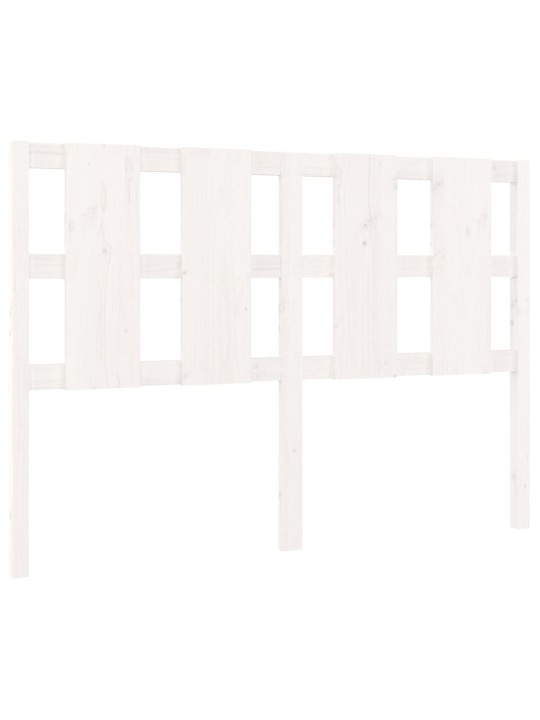 Gultas galvgalis, balts, 145,5x4x100 cm, priedes masīvkoks