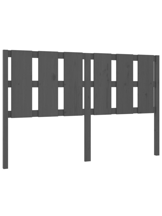 Gultas galvgalis, pelēks, 155,5x4x100 cm, priedes masīvkoks