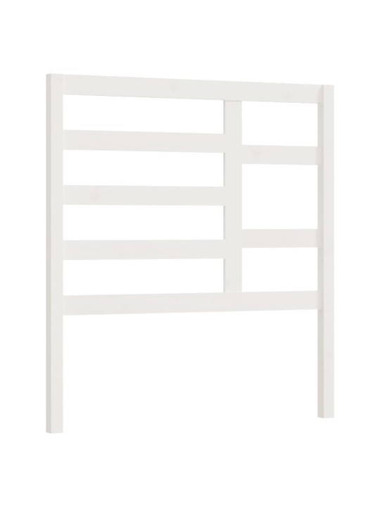 Gultas galvgalis, balts, 81x4x104 cm, priedes masīvkoks