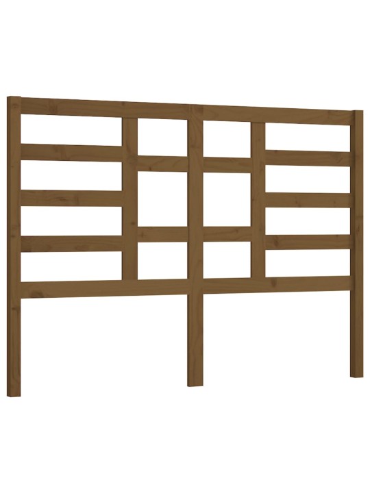 Gultas galvgalis, medus brūns, 126x4x104 cm, priedes masīvkoks