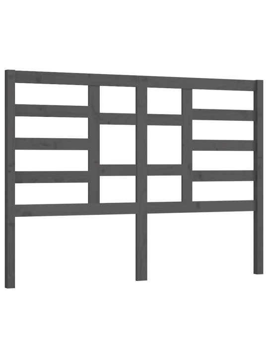 Gultas galvgalis, pelēks, 141x4x104 cm, priedes masīvkoks