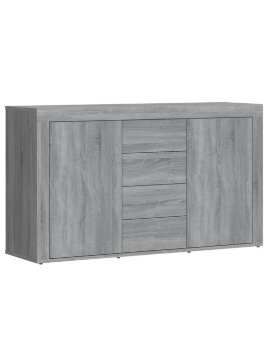 Kumode, pelēcīga ozola krāsa, 120x36x69 cm, inženierijas koks