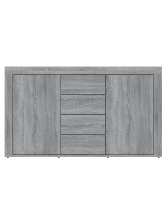 Kumode, pelēcīga ozola krāsa, 120x36x69 cm, inženierijas koks