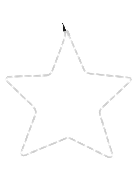 Ziemassvētku figūra, zvaigzne, 48 silti baltas led, 56 cm