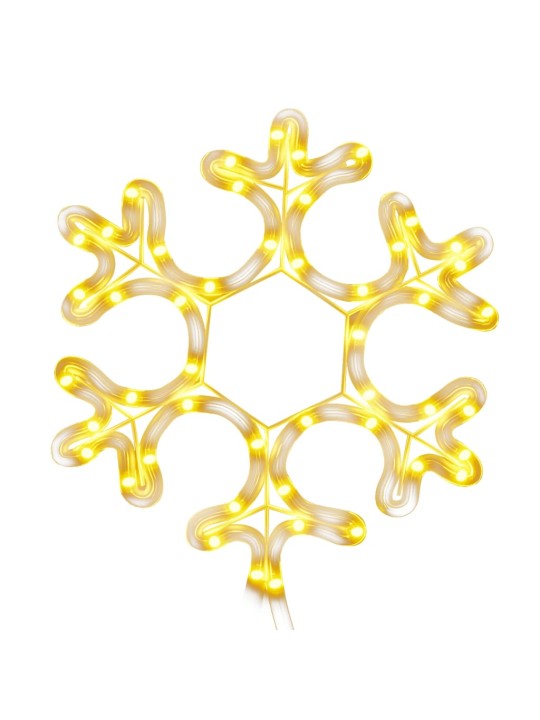 Ziemassvētku figūra, sniegpārsla, 48 silti baltas led, 27x27 cm