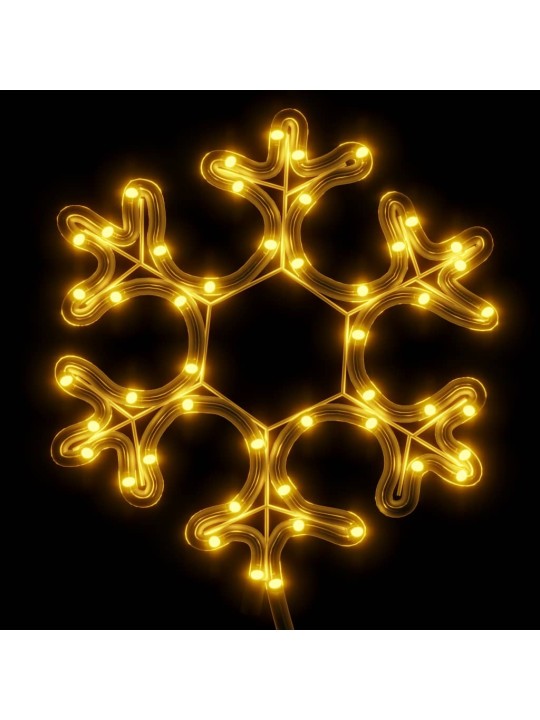 Ziemassvētku figūra, sniegpārsla, 48 silti baltas led, 27x27 cm