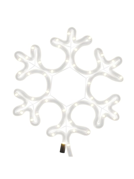 Ziemassvētku figūra, sniegpārsla, 48 silti baltas led, 27x27 cm