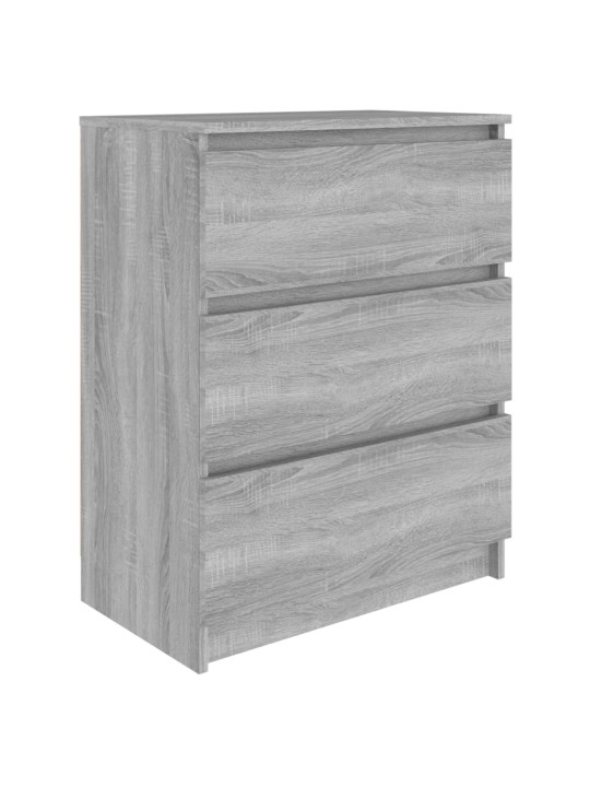 Kumode, pelēcīga ozolkoka, 60x35x76 cm, inženierijas koks