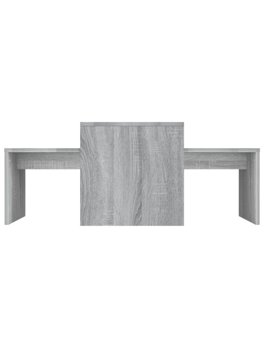 Kafijas galdiņu komplekts, pelēka ozolkoka krāsa, 100x48x40 cm