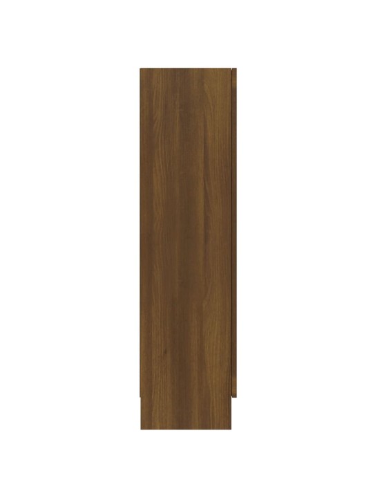 Vitrīnas skapis, brūns, 82,5x30,5x115 cm, inženierijas koks