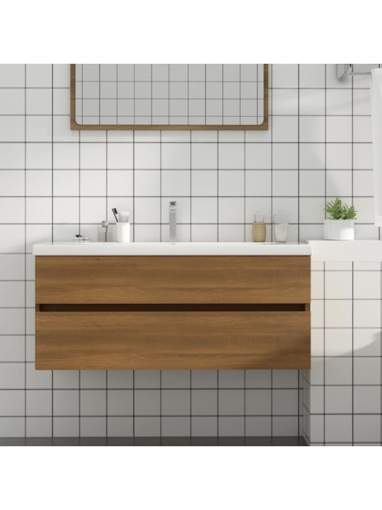 Izlietnes skapis, brūna ozola, 100x38,5x45cm, inženierijas koks