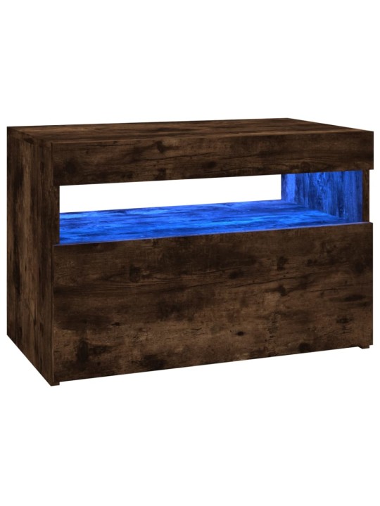 Tv skapītis ar led apgaismojumu, ozolkoka krāsa, 60x35x40 cm
