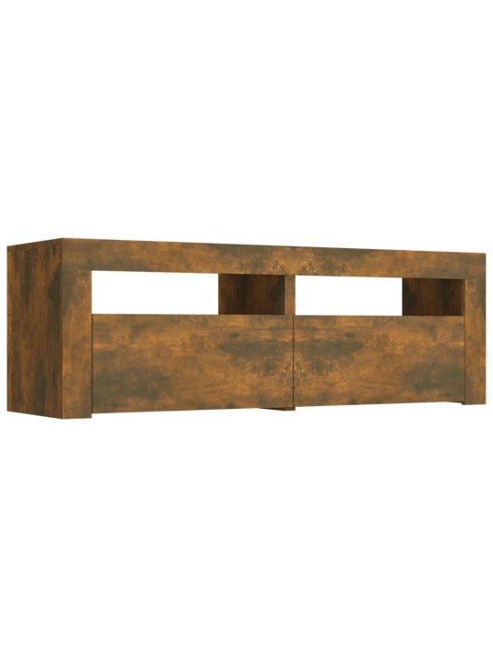 Tv skapītis ar led lampiņām, ozolkoka krāsa, 120x35x40 cm