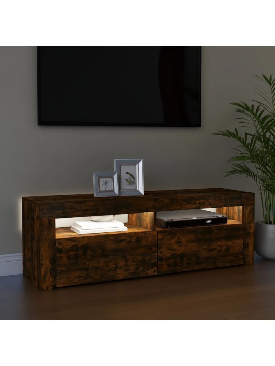 Tv skapītis ar led lampiņām, 120x35x40 cm, ozolkoka krāsā