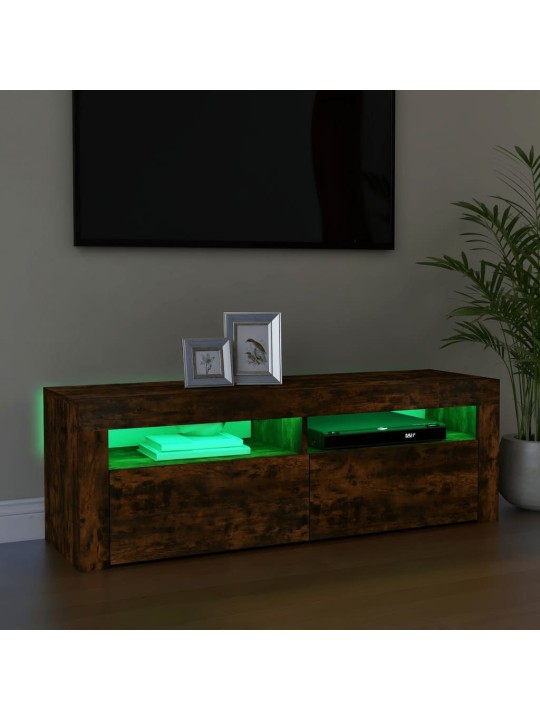 Tv skapītis ar led lampiņām, 120x35x40 cm, ozolkoka krāsā