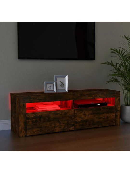Tv skapītis ar led lampiņām, 120x35x40 cm, ozolkoka krāsā
