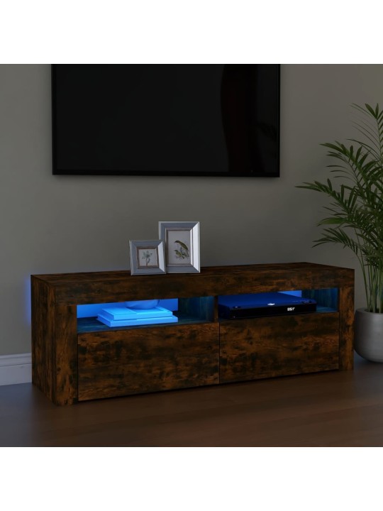 Tv skapītis ar led lampiņām, 120x35x40 cm, ozolkoka krāsā