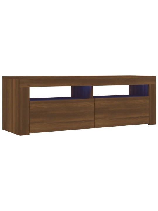 Tv skapītis ar led lampiņām, ozolkoka krāsa, 120x35x40 cm