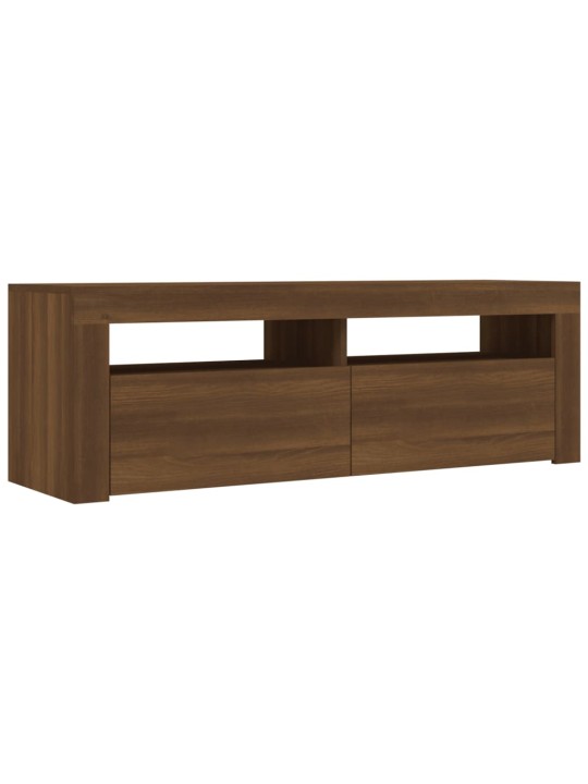 Tv skapītis ar led lampiņām, ozolkoka krāsa, 120x35x40 cm