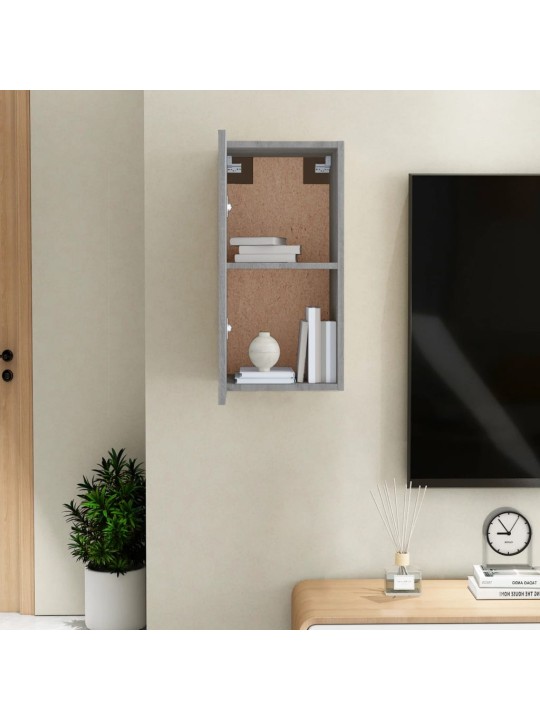 Tv skapītis, pelēka ozolkoka, 30,5x30x60 cm, inženierijas koks