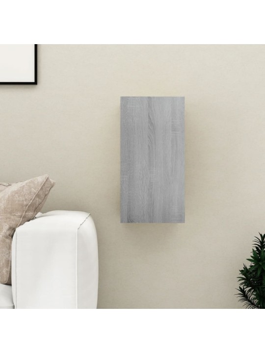 Tv skapītis, pelēka ozolkoka, 30,5x30x60 cm, inženierijas koks