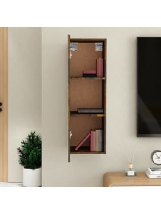 Tv skapītis, ozolkoka krāsa, 30,5x30x90 cm, inženierijas koks