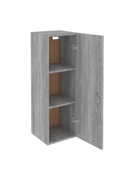 Tv skapītis, pelēka ozolkoka, 30,5x30x90 cm, inženierijas koks