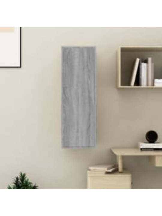 Tv skapītis, pelēka ozolkoka, 30,5x30x90 cm, inženierijas koks