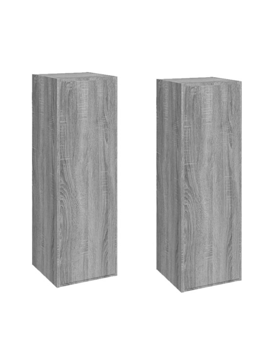Tv skapīši 2 gab., pelēka ozola 30,5x30x90 cm inženierijas koks