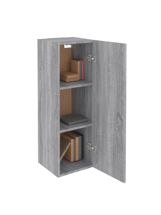Tv skapīši 2 gab., pelēka ozola 30,5x30x90 cm inženierijas koks