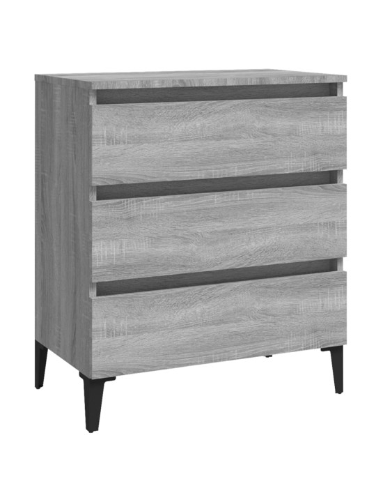 Kumode, pelēcīga ozola krāsa, 60x35x69 cm, inženierijas koks
