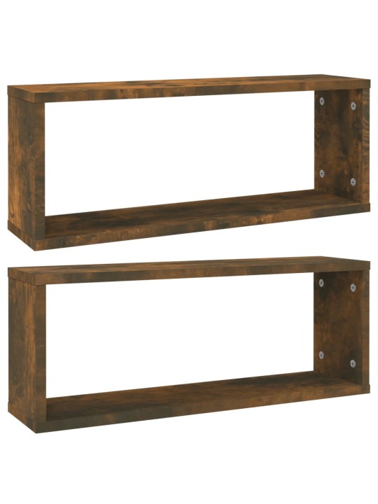 Kuba formas sienas plaukti, 2 gab., ozolkoka, 60x15x23 cm